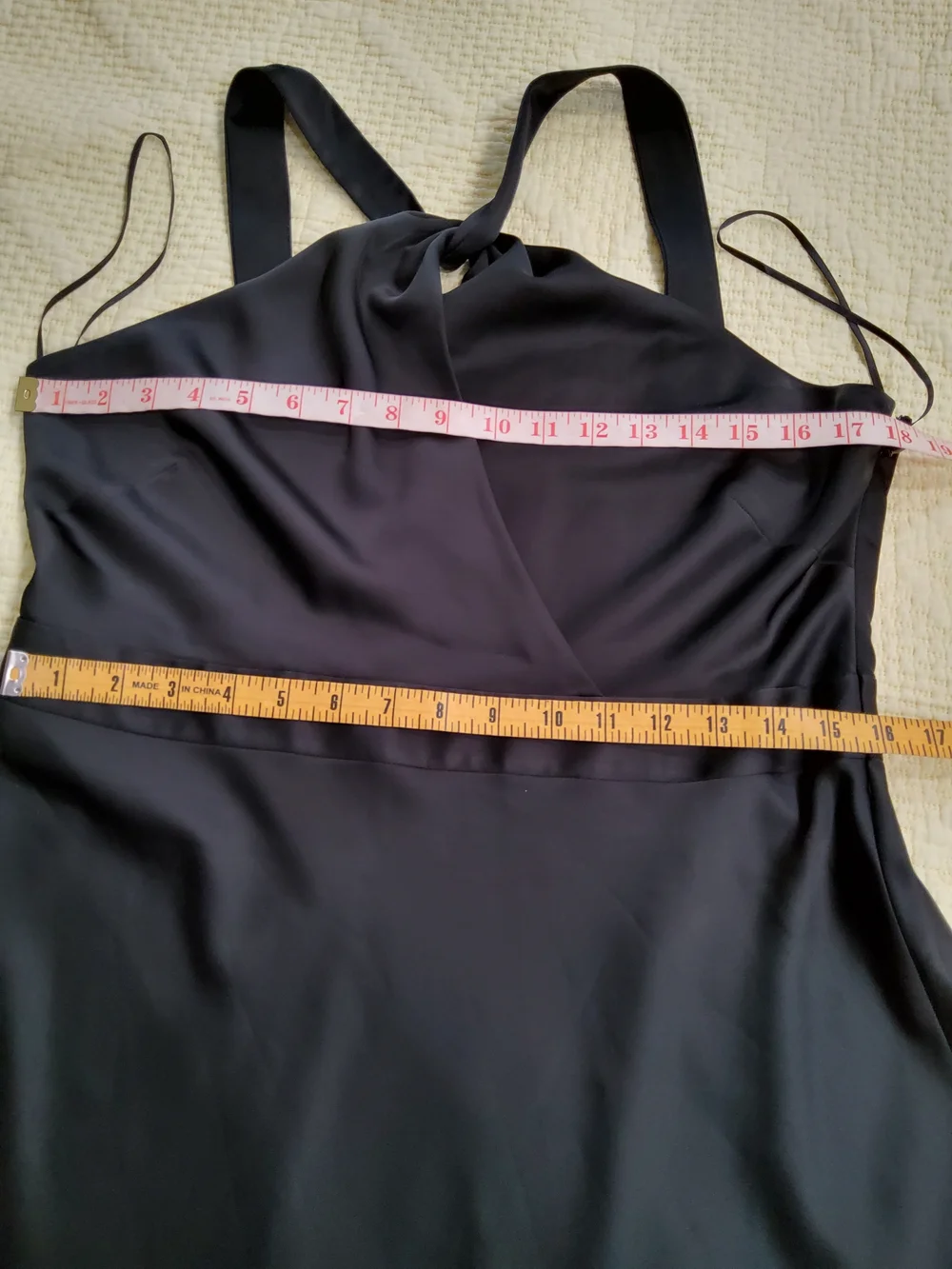 J.Crew Satin Black Halter Midi Dress Size 14